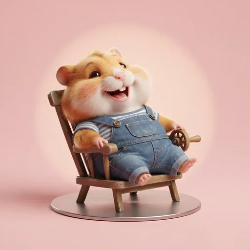 쳇바퀴를 돌면서도 웃는 새벽 햄스터